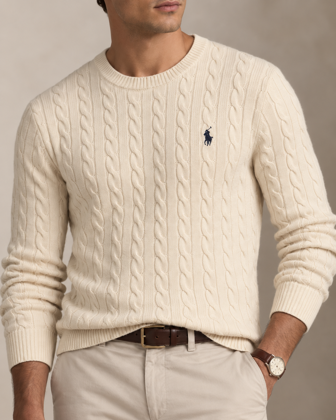 Cable-Knit Jumper & Quilted Gilet Set