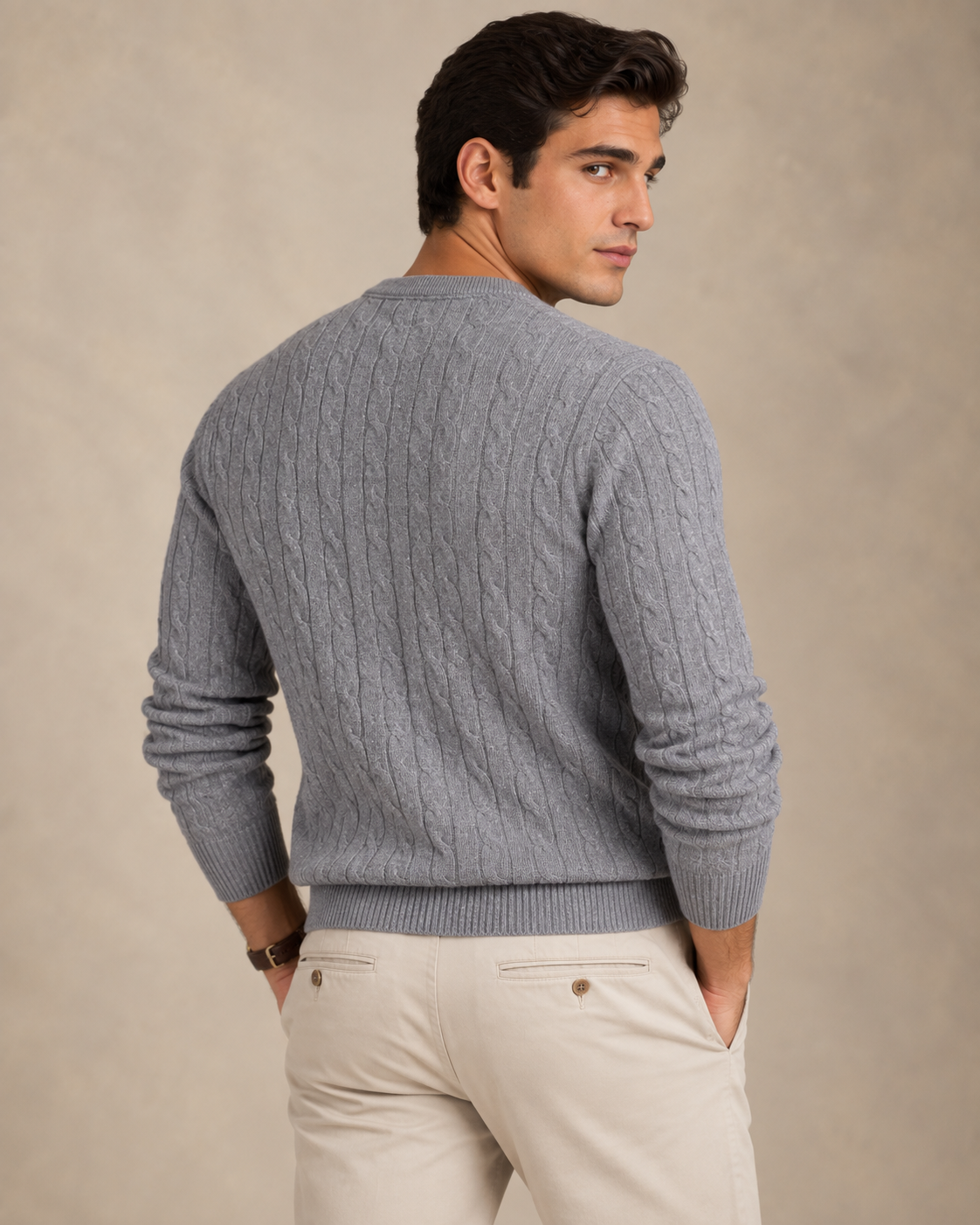 Cable-Knit Jumper & Quilted Gilet Set