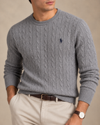 Cable-Knit Jumper & Quilted Gilet Set