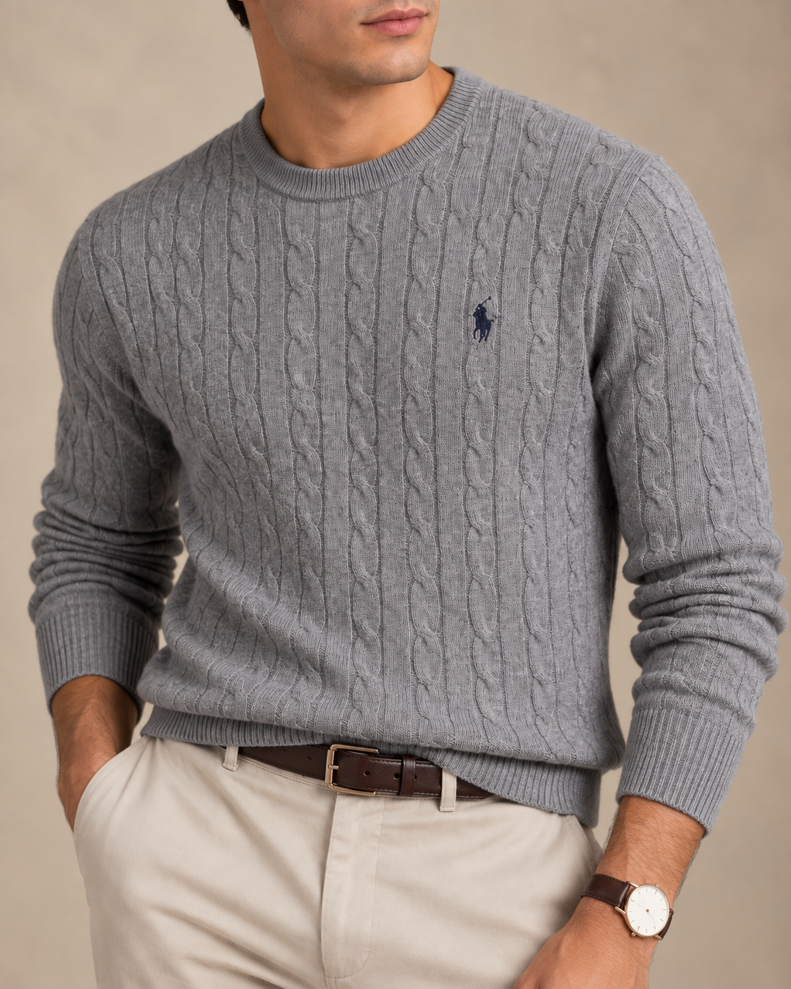 Cable-Knit Jumper & Quilted Gilet Set