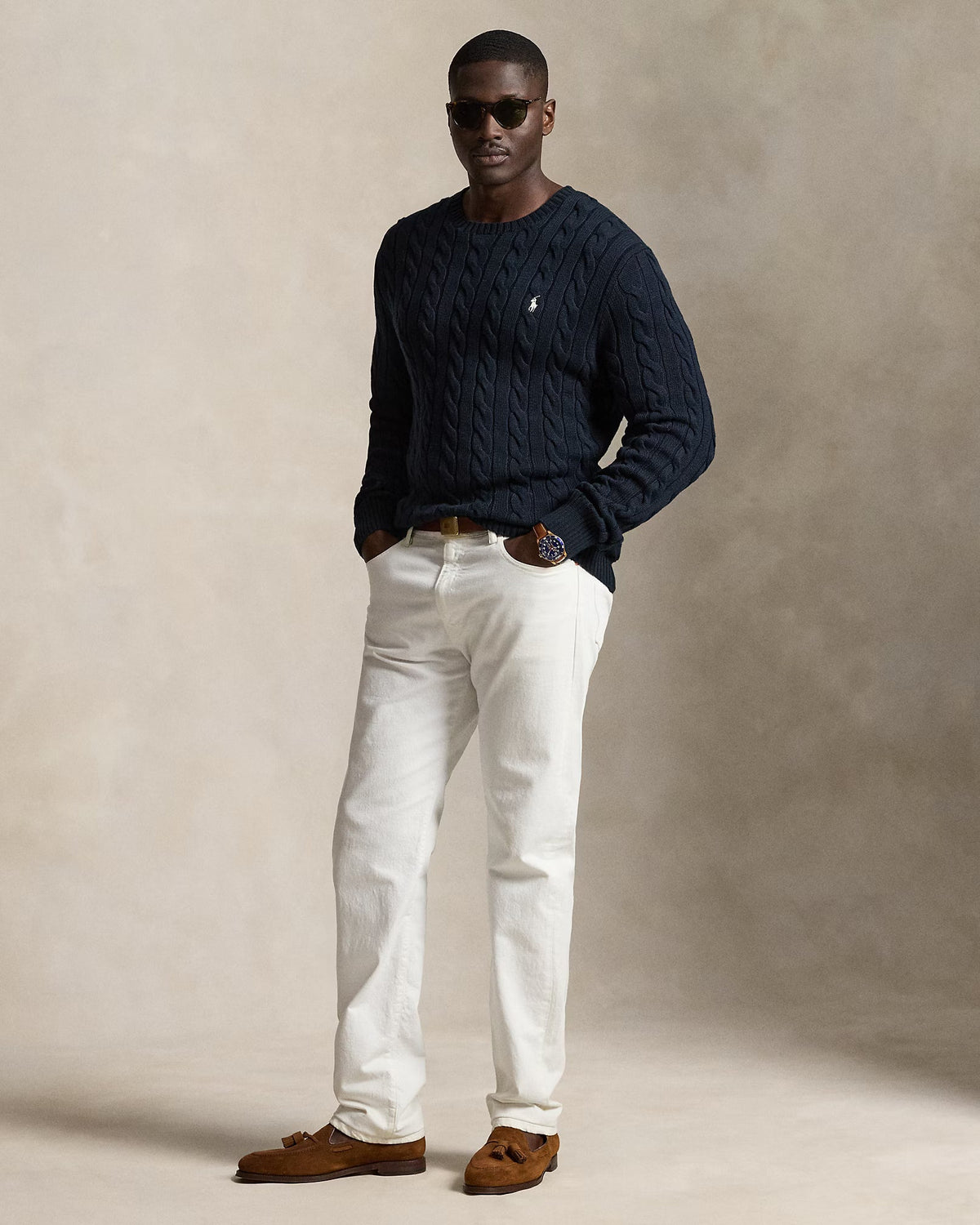 Cable-Knit Jumper & Quilted Gilet Set